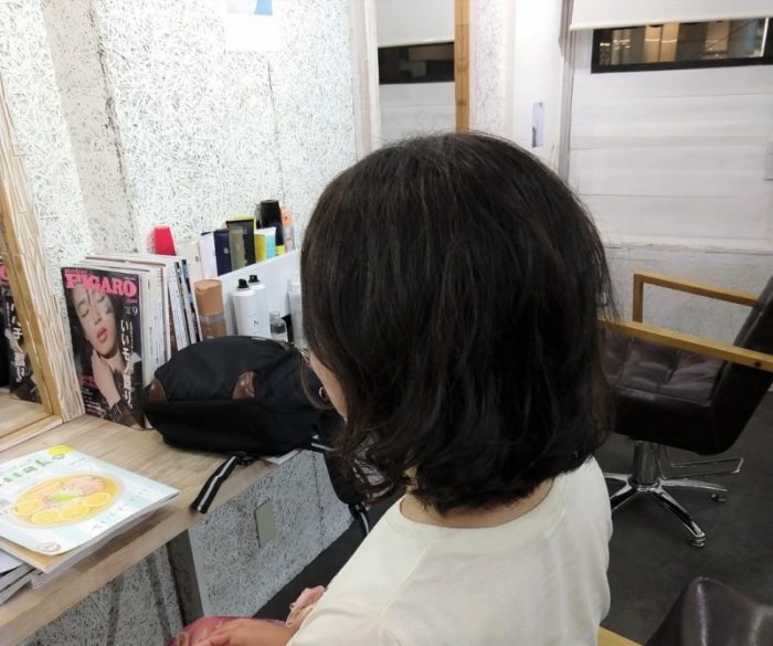 ヘアドネーションでバッサリ切った後