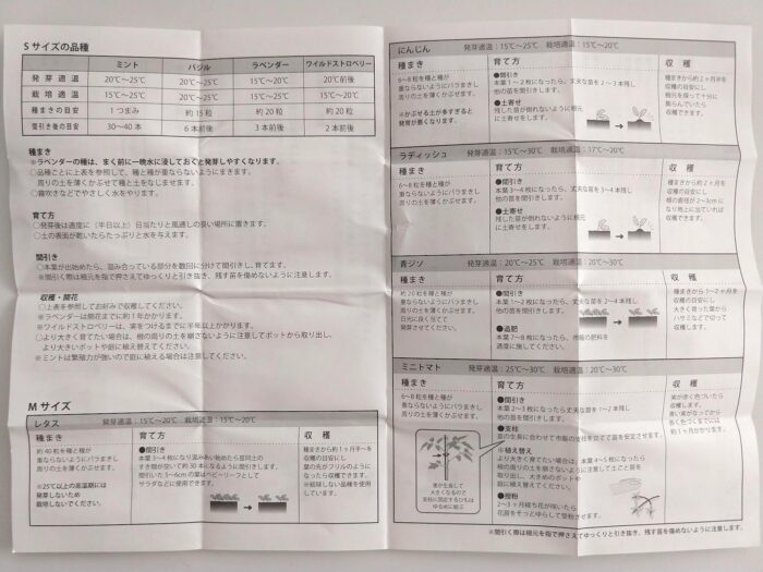 聖新陶芸　エコットSサイズ　ミント　説明書